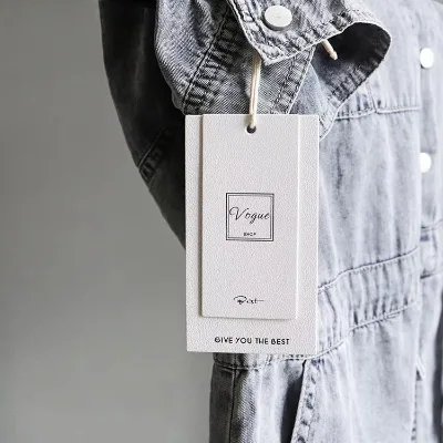 Hangtags for Clothing Custom Your Own logo Paper Hang Tags Jeans Hangtag with Rope