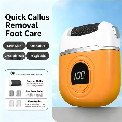 Professional Waterproof Rechargeable Electric Foot File Callus Remover Stainless Steel File & Rasp for Dry Skin Hard Skin Salon