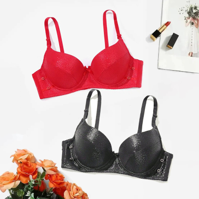 Enhanced Bcup Support Wholesale Plus Size PU Leather Bra