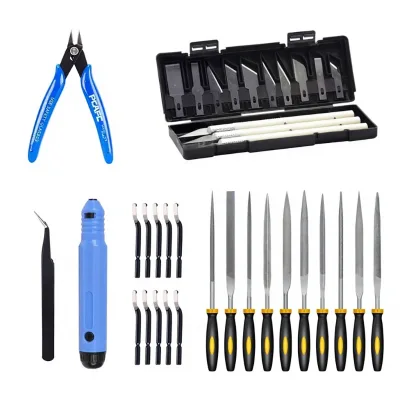 New China-made 3D-printed Model Repair Tool Set Carving Knife File Trimming Knife Kit for Model Sanding and Edging