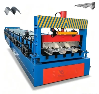 Factory Direct Supply CE Certified 0.6-2.0mm Steel Composite Floor Deck Roll Forming Machine With PLC Hydraulic Flying Shear