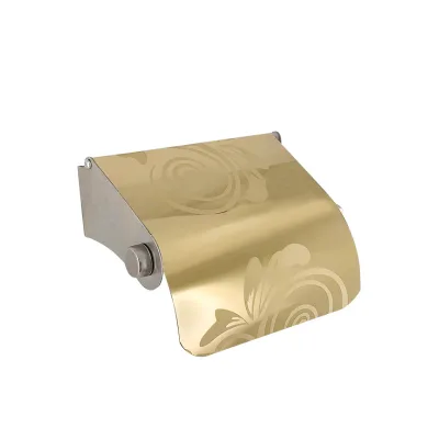 Modern Gold Paper Towel Holder with Lid for Bathroom Use Wholesale