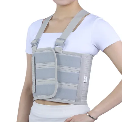 Adjustable Lightweight Medical Bracket Elastic Chest Rib Fixation Belt Polyester Nylon Material for Sports Use