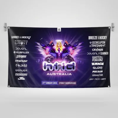 Custom Vinyl UV Printed Fire Retardant Certified Weather Resistant Reusable Outdoor Advertising Sports Event Music Banner