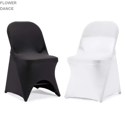 Reador Wholesale Stretch Party Banquet Chair Slipcovers White Wedding Spandex Folding Chair Cover for Events