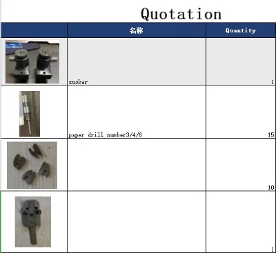 A Batch of Printing Machine Parts, Including Suction Nozzle and Paper Drill
