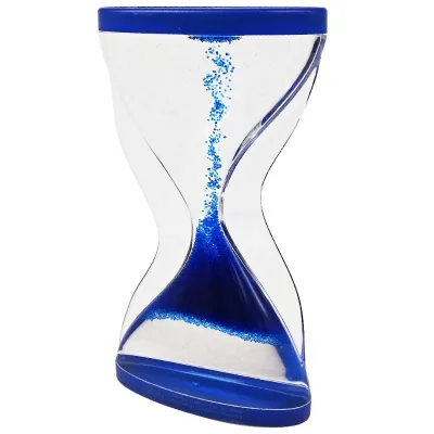 Colorful Modern Mini Acrylic Luxury Eco-Friendly Oval Shape Long-lasting Hourglass Upwards Going Liquid Timing Christmas
