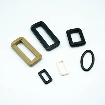 Custom Multicolor Plastic Webbing Loop Ring Rectangular and Oval Strap Loops for Bags Backpack Garment Accessories