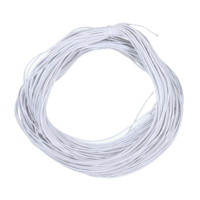 45 Yards/roll White Color 1mm Elastic Rubber Rope String/elastic Tow Rope China Supplier