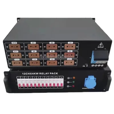 12 Channel 4KW Power Switch Box Three-phase Power Distributor 12CH 4KW Power Supply Box 200A 16A 6U 12CHX4KW