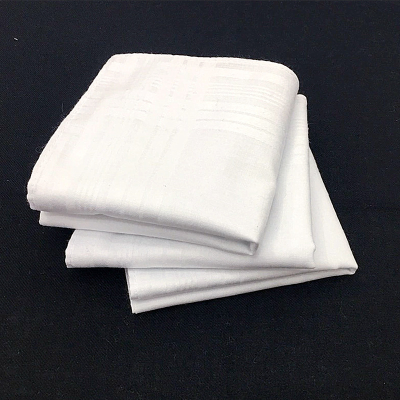40cm Cotton Sweat-wiping White Handkerchief Small square Pocket Sweat-absorbing Cotton Handkerchief