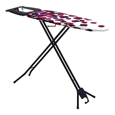 Extra Thick Heavy Duty Ironing Board Cover Pad 4-Layer Silver-Coated Folding Design for Clothing Bags Bathroom Use-Wood Steel