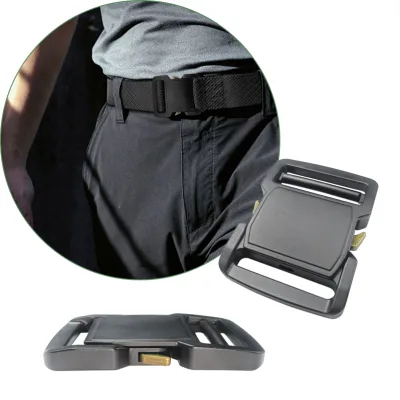 Custom Logo Inner Dia 46mm Aluminum Alloy Belt Buckle Outdoor Tactical Nylon Belt Buckle