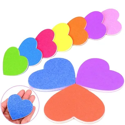 Hot Sales Heart Shaped Nail Files 100/180 Colorful Small Sandpaper Mini pink Nail File