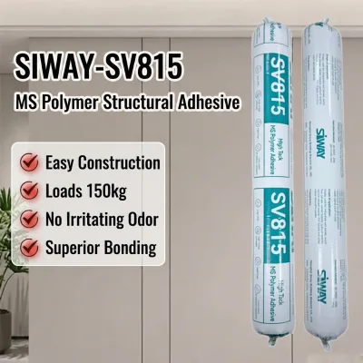 Siway Ms Polymer Nail-Free One Component Adhesive for Stone & Ceramic Tiles-High Adhesion Eco-Friendly Wall Surface Safe