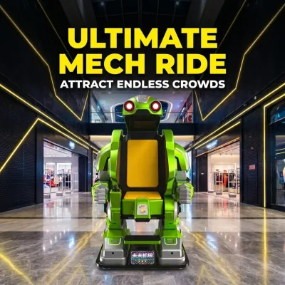 Customized Mecha Warrior Outdoor Ride-on Vehicle Glowing Color Commercial Amusement Equipment OEM Acceptable CE Certified