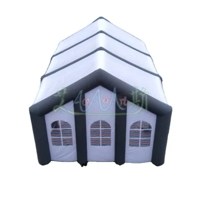 Commercial Large Advertising Tent Inflatables, Valentine's Day Party Gray Posts for Outdoor Exhibition, Inflatable Wedding Tent
