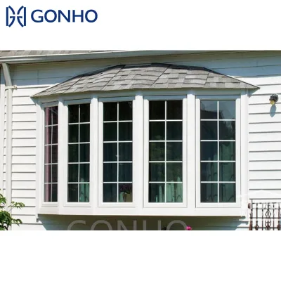 European French Style Aluminum Sliding Bay Window Tempered Glass Soundproof Impact Resistant Domestic Aluminium Bay Window