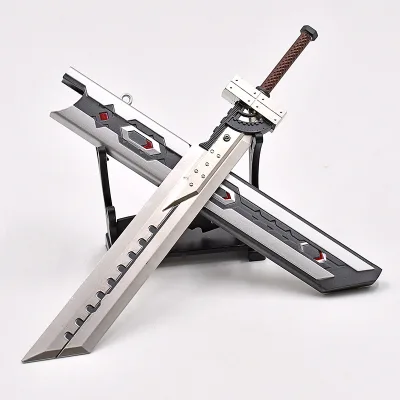 Wholesale Anime Fusion Swords Model Cloud Buster Sword Pendant Keychain Key Chain Cosplay Prop
