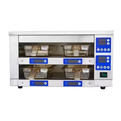 Commercial Electric Stainless Steel Food Warmer Cabinet with 2 Layers for Hotel Use and Burger/KFC Bain Marie