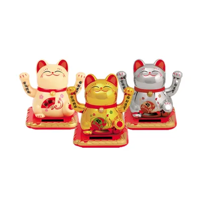 Car Ornaments Chinese Wealth Waving Cat Multi Color Welcome Lucky Cat