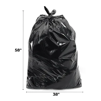 Black Trash Bag 38*58 Black 100pcs 200pcs 500pcs J4 HDPE