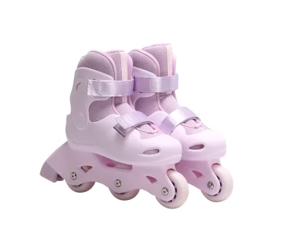 Fashion Children's Inline Roller Skate Shoes with PP Chassis and 4 TPR Wheels Lights for Skilly Child Sports