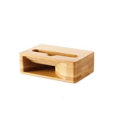 Handmade Modern Elephant Bamboo Stand China Manufacturer's Wood Smartphone Holder with Painting Pattern Cell Phone Holder