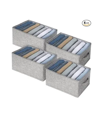 4PCS Wardrobe Closet Organizer Storage,Clothe Organizer,Jean Storage Organizer Closet,Drawer Organizers Clothing