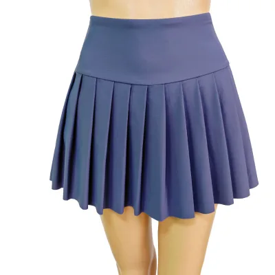Custom Women Pleated Nylon and Spandex Tennis Skirt With Pocket High Waist Skort