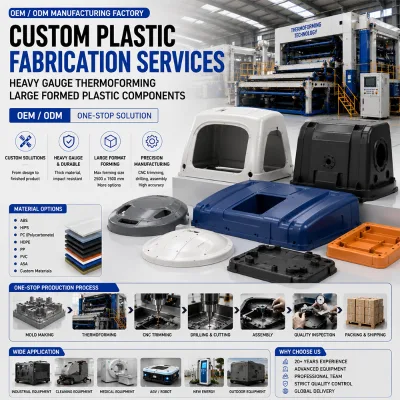 Custom Plastic Fabrication Services Heavy Gauge Thermoforming Large Formed Plastic Components OEM ODM Manufacturing Factory