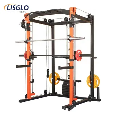 Lisglo Factory Cheap Stainless Steel Unisex Multi Gym Fitness Equipment Household Combination Smith Machine