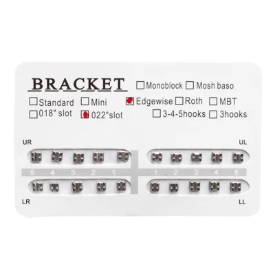 Dental Orthodontic Ultrathin Metal Bracket Brace Edgewise 018/022 Slot