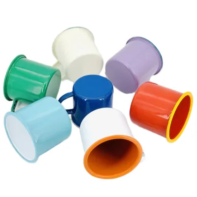 Wholesale Custom Logo Enamel Mug Personalized Corporate Branding Item Durable Metal Coffee Cup for Business Events and Gifts
