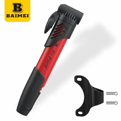 BAIMEI Lightweight Portable Double Action Bicycle Bike Pump 120PSI PP Plastic OEM Factory for Road Mountain Cycling