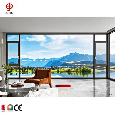 UENIN Customized Modern Design Aluminum Casement Window Double Tempered Glass Factory Direct"