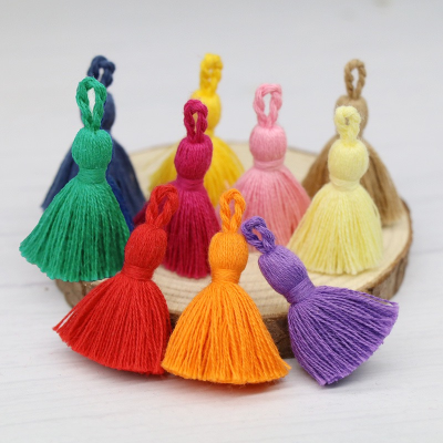 Hot Sale 4cm Super Thick Fat Rope Hanging Ear Big Tassel Multi-color Optional Pure Cotton Expansion Fluffy Tassel