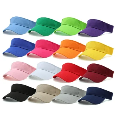 Custom-Embroidered Logo Mao Qing Adult Solid-Colored Curved Brim Visor Cap No Closure Summer Sun Protection Tours Advertising
