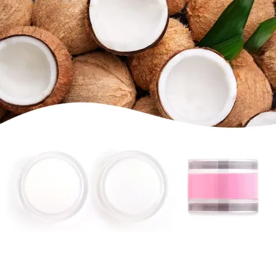 Two Step Lip Care Set 100% Natural Nourishing Coconut Lip Exfoliator Lip Sugar Scrub and Mask Kit Infused with Coconut Oil