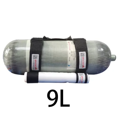 9L CE Fully Wrapped Composite Diving Air Tank 4500psi High Pressure Rebreather with Adjustable Strap Design
