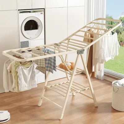 Space-saving Laundry Rack Retractable Foldable Indoor Clothes Drying Rack