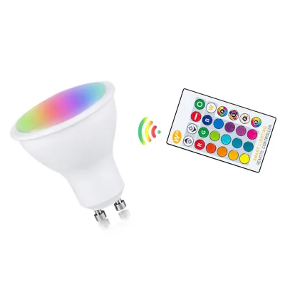 smart colorful led spotlight 10w gu10 b22 e27 rgbw spotlight