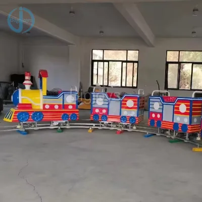 Hot Sale Coal Truck Themed Kids Electric Track Train Amusement Park Rides for Sale