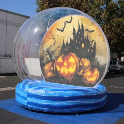 Halloween Inflatable Bubble Tent for Event Decorations and Snow Globe Bubble Bounce House Festive Halloween Inflatables