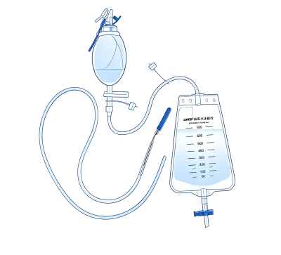 Medical Supplies Negative Pressure Wound Drainage System Drain Tube/Reservoir/Trocar