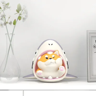Cartoon Shark Dog Specialized 3D PVC Figure 21cm Hight Quality Toys for Promotion Made with Resin ABS Material Home Decoration