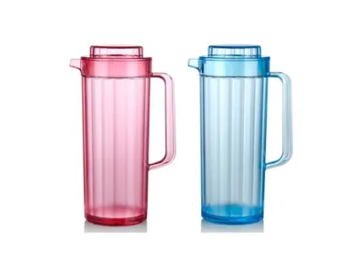 2L Clear Water Container With Lid Drink Beverage Fridge Jug for Iced Tea Lemonade Juice Iced Coffee Acrylic Pitcher