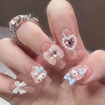 High Quality Handmade Press on Nails Cute Luxury Styles 10 Designs Customization Nails Press on Nails