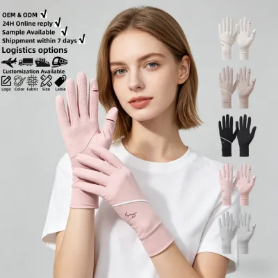Women's Breathable Sunscreen UPF50+ Quick Dry Touch Screen Driving Hiking Camping Cycling Gloves