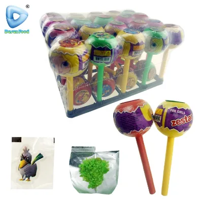 New Lollipop Shape Toy Popping Candy With Tattoo